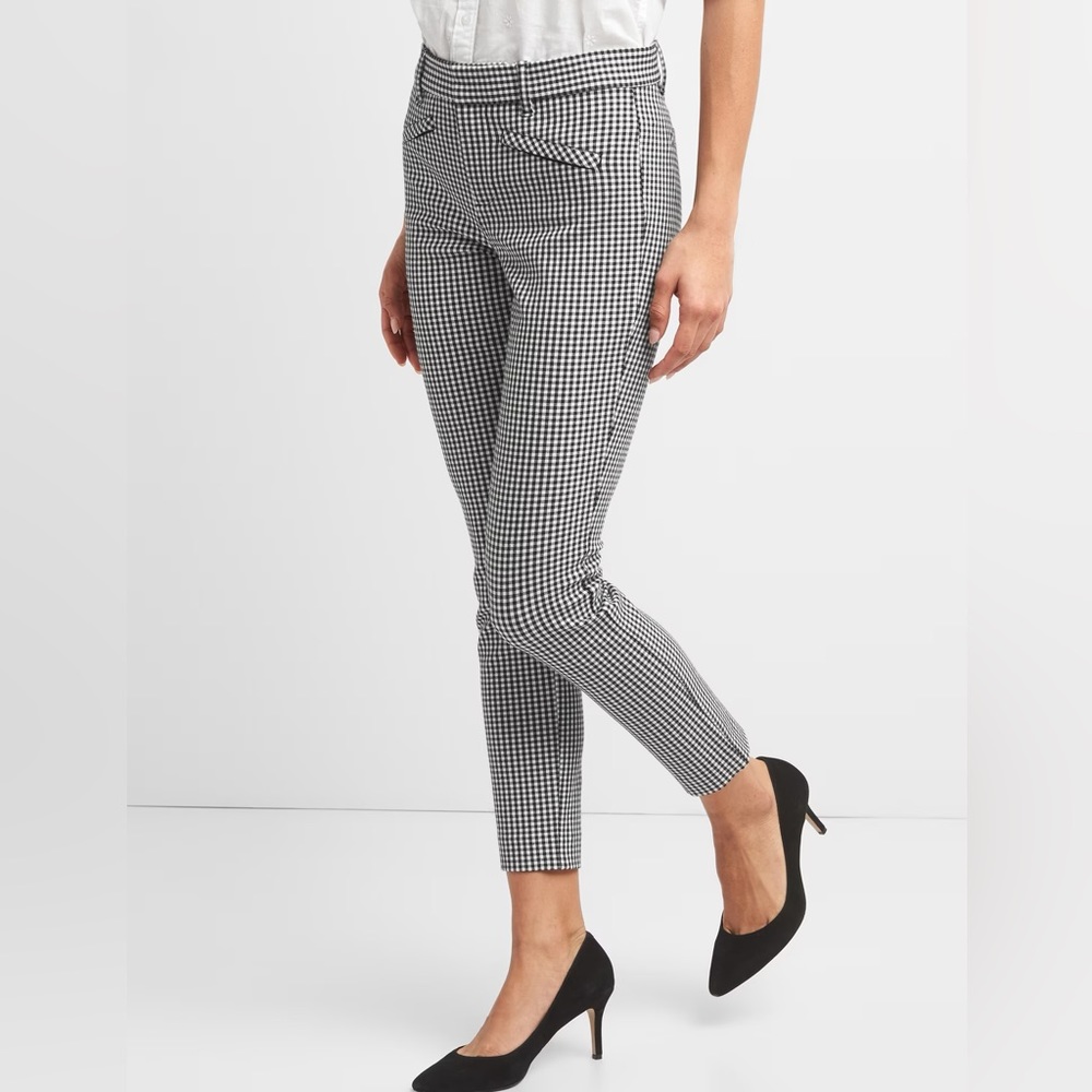 GAP Gingham Skinny Ankle Pant